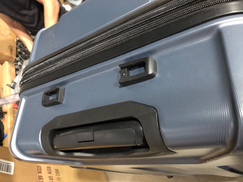 Photo 5 of ***HANDLE DAMAGED - COVERED IN SCRAPES AND SCUFFS - SEE PICTURES***
Samsonite Centric Hardside Expandable Luggage with Spinner Wheels, Blue Slate, 28-Inch