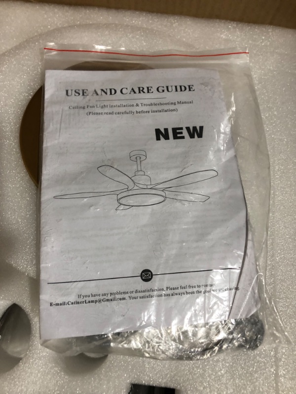 Photo 1 of CATINER 65" Large Ceiling Fan with LED Light, Ceilign Fan with Remote Control