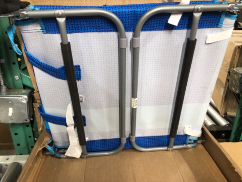 Photo 1 of 
RIO beach Portable Folding Backpack Beach Lounge Chair with Backpack Straps and Storage Pouch, Blue Stripe, ·72“ x 22“ x 10"
