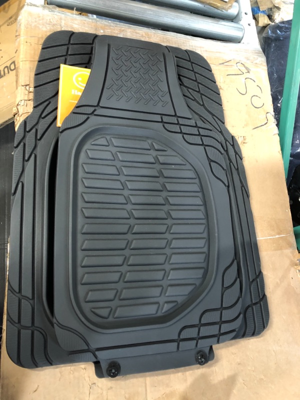 Photo 2 of Motor Trend - MT-923-BK 923-BK Black FlexTough Contour Liners-Deep Dish Heavy Duty Rubber Floor Mats 