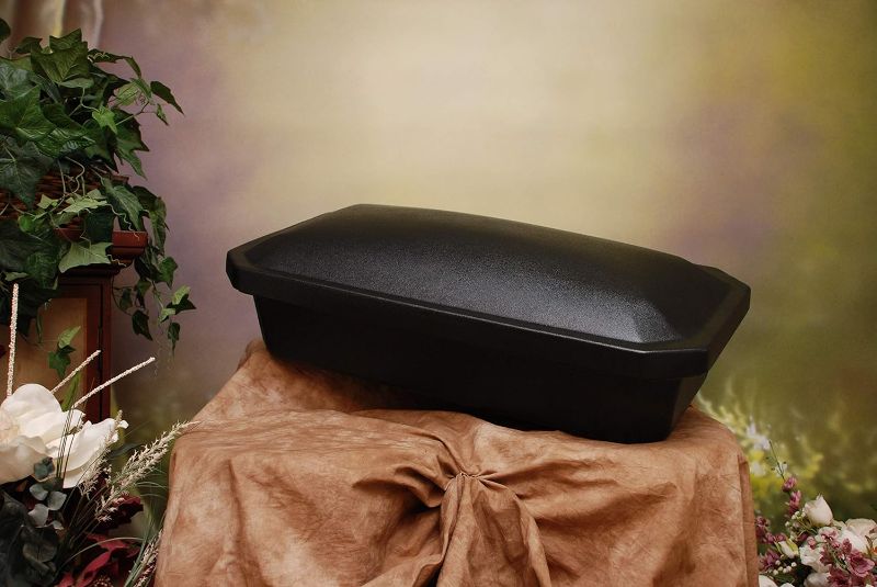 Photo 1 of **STOCK PHOTO REFERENCE ONLY**PET CASKET WOODEN BLACK 26X15X9