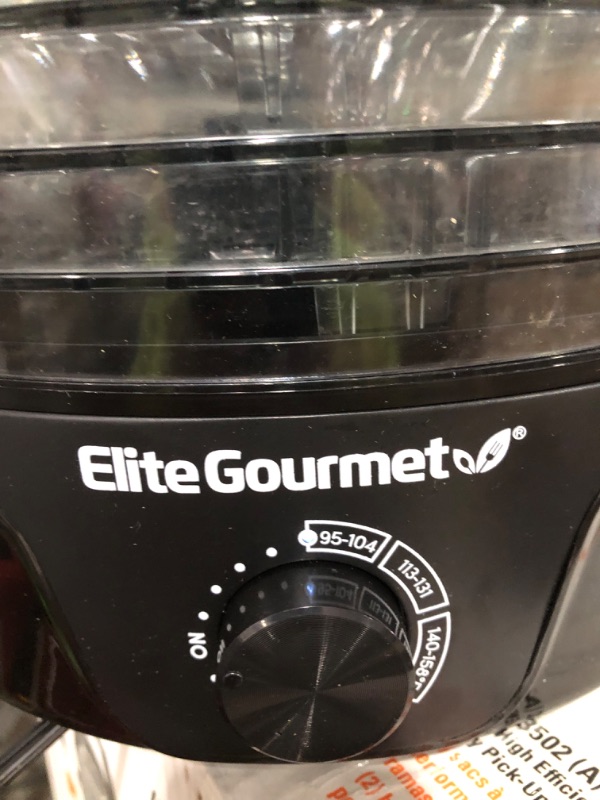 Photo 3 of **POWERS ON** **USED** Elite Gourmet EFD319 Food Dehydrator, 5 BPA-Free 11.4" Trays