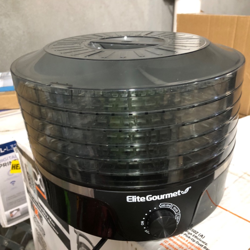 Photo 2 of **POWERS ON** **USED** Elite Gourmet EFD319 Food Dehydrator, 5 BPA-Free 11.4" Trays