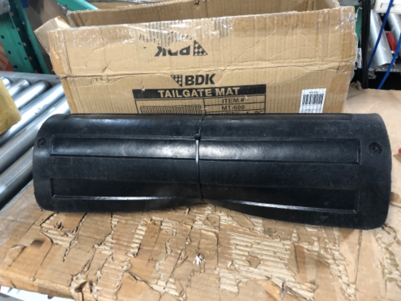 Photo 1 of BDK-MT-600A Heavy-Duty Utility Truck Bed Tailgate Mat, 60" x 19.5" – Extra Thick Rubber Cargo Liner for Pickup Trucks with Universal Trim-to-Fit Design - Black