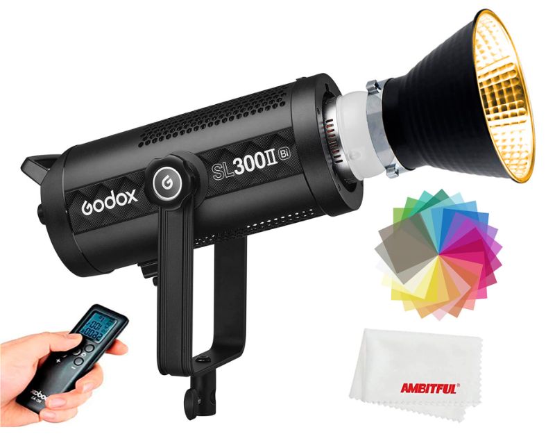 Photo 1 of **SEE NOTES**
Godox SL300IIBI SL300II BI 320W 2800-6500K Bi-Color LED Video Light,Wireless X System,Silent Mode, FX Effects for Newborn Photography,Portrait,Interview Lighting, Video Filming.