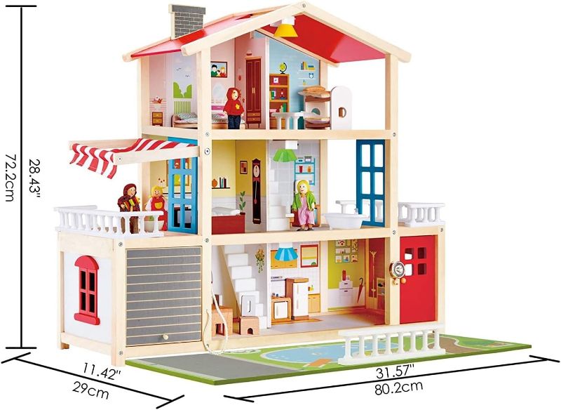 Photo 2 of **PARTS ONLY**
Hape Doll Family Mansion| Award Winning 10 Bedroom Doll House L: 31.6, W: 11.4, H: 28.4 inch