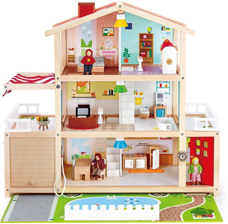 Photo 3 of **PARTS ONLY**
Hape Doll Family Mansion| Award Winning 10 Bedroom Doll House L: 31.6, W: 11.4, H: 28.4 inch