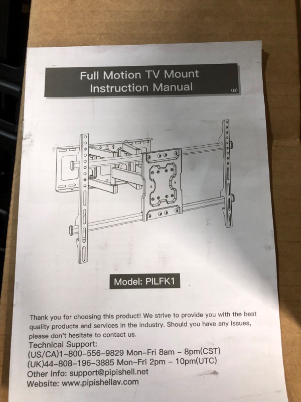 Photo 2 of Pipishell TV Wall Mount Full Motion for Most 37-75 Inch LED LCD OLED TVs