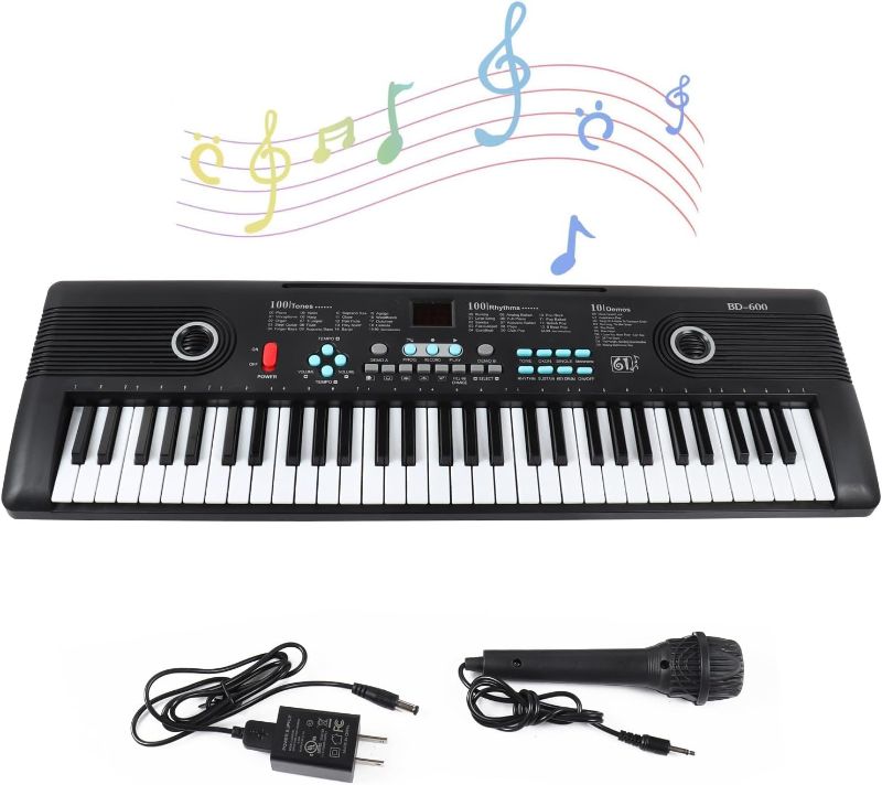 Photo 1 of 61 key piano keyboard, Electronic Digital Piano with Built-In Speaker Microphone