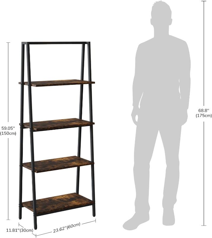 Photo 1 of **Loose Hardware**
Novilla Bookshelf, 4-Tier Brown