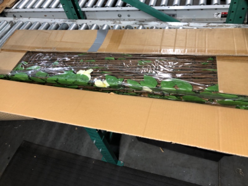 Photo 1 of DOEWORKS Expandable Fence Privacy Screen for Balcony Patio Outdoor, Faux Ivy Fencing Panel for Backdrop Garden Backyard Home Decorations - 2PACK 2 PC