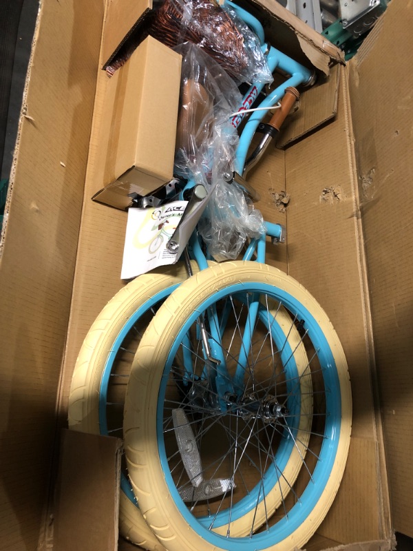 Photo 3 of ACEGER Girls Bike with Basket, Kids Bike for 3-13 Years, 14 inch with Training Wheels, 16 inch with Training Wheels and Kickstand, 20 inch with Kickstand but no Training Wheels. Blue 20 Inch