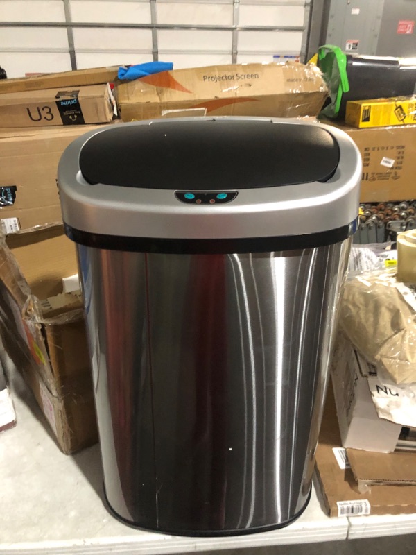 Photo 4 of **READ NOTES BELOW*iTouchless 13 Gallon Oval Sensor Touchless Trash Can with Odor Control System