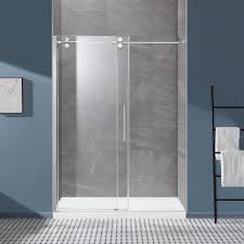 Photo 1 of [STOCK PHOTO FOR REFERENCE]
OVE Decors Toledo Satin Nickel 48-in W x 78.74-in H Frameless Sliding Soft Close Shower Door