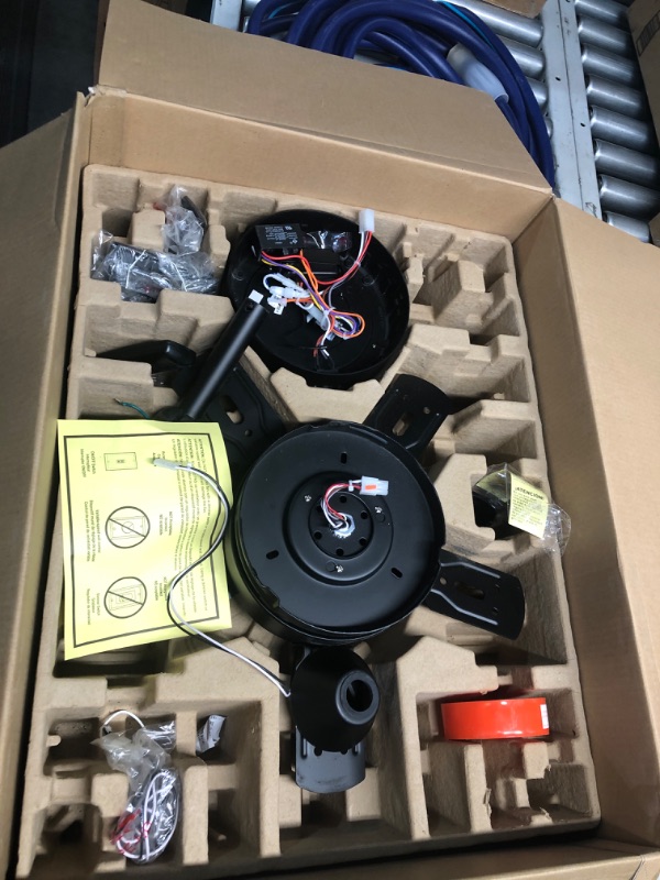 Photo 3 of ***USED - LIKELY MISSING PARTS - UNABLE TO TEST***
Harbor Breeze Boltz III Easy2Hang 52-in Matte Black Color-changing Indoor Ceiling Fan with Light and Remote (5-Blade)
