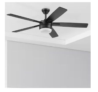 Photo 1 of ***USED - LIKELY MISSING PARTS - UNABLE TO TEST***
Harbor Breeze Boltz III Easy2Hang 52-in Matte Black Color-changing Indoor Ceiling Fan with Light and Remote (5-Blade)
