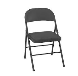 Photo 1 of (READ FULL POST) Cosco Black Standard Folding Chair with Padded Seat (Indoor)
