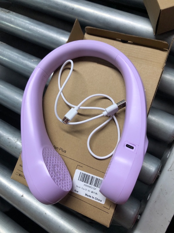 Photo 1 of ***STOCK PHOTO REFERENCE ONLY*** Neck Fan, Bladeless Neck Fan, 4000 mAh Rechargeable Personal Fan, 360° Hands Free Wearable Fan, 3 Speeds Adjustable,Faster Cooling, Ultra Quiet, Suitable for Home, Office, Travel, Sports PINK