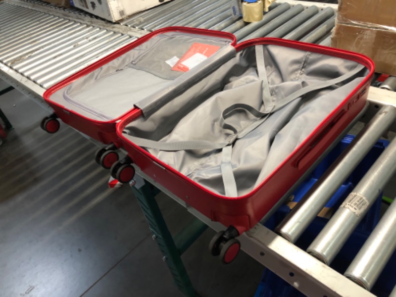 Photo 1 of ***USED - SCUFFED - NO PACKAGING - SEE PICTURES - DEFAULT CODE IS 0-0-0***
mixi Luggage Suitcase with Spinner Wheels, Hardside Rolling Suitcase PC with Cover & TSA Lock Lightweight Travel Case 24in Checked in, Red