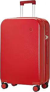 Photo 1 of ***USED - SCUFFED - NO PACKAGING - SEE PICTURES - DEFAULT CODE IS 0-0-0***
mixi Luggage Suitcase with Spinner Wheels, Hardside Rolling Suitcase PC with Cover & TSA Lock Lightweight Travel Case 24in Checked in, Red