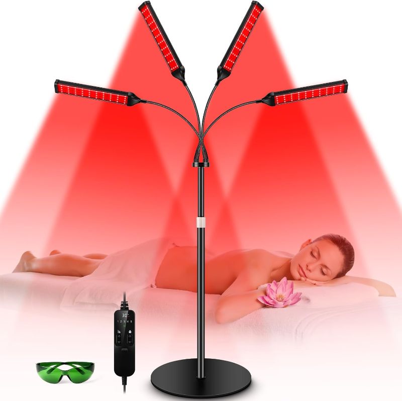 Photo 1 of 
Viconor Red Light Therapy Lamp,4 Head Infrared Light Therapy