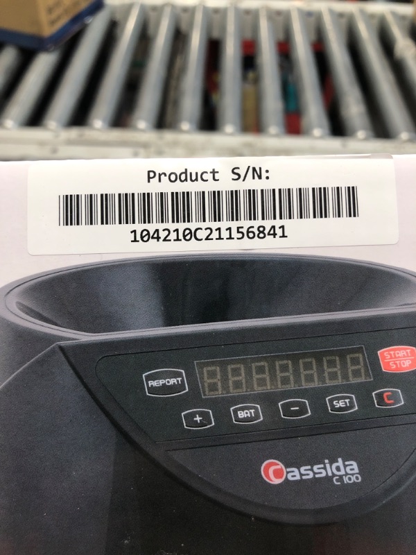 Photo 3 of (READ FULL POST) Cassida C100 Electronic Coin Sorter/Counter, Countable coins 1¢, 5¢, 10¢, 25¢, 250 coins/min, 110 VAC C100 - 250 coins / minute