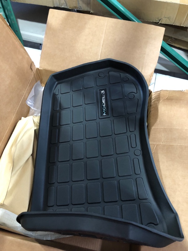 Photo 2 of BASENOR 2023 2022 2021 Tesla Model 3 Frunk Mat Front Liner All-Protection Heavy Duty Cargo Mats Accessories