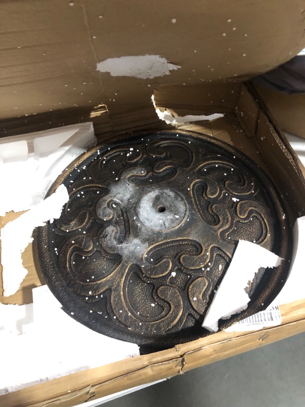 Photo 1 of **SEE NOTES**
Sunnyglade 18" 22-lbs Outdoor Living Heavy Duty Round Antiqued Patio Umbrella Base