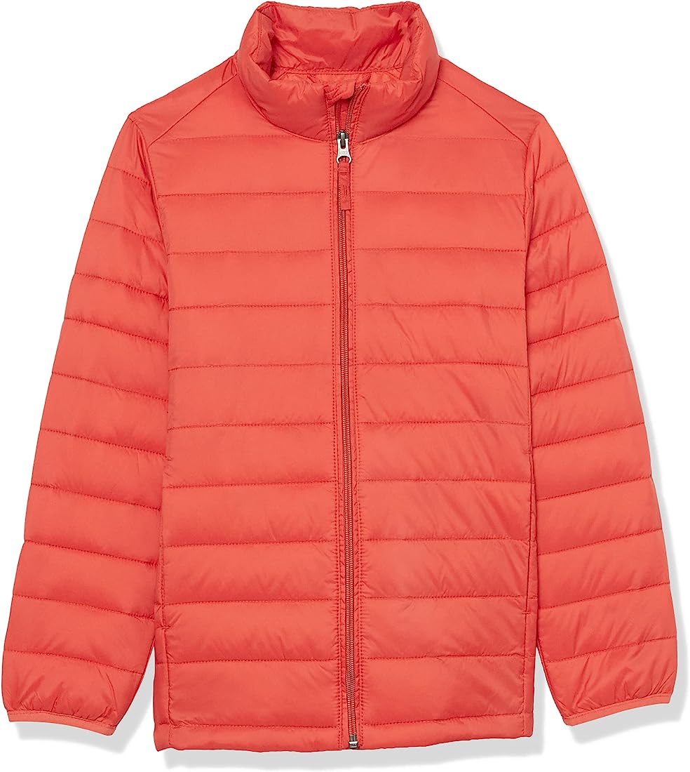 Photo 1 of Amazon Essentials Lightweight Water-Resistant Packable Puffer Jacket (Boy's Size Large)