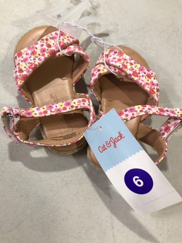 Photo 1 of Cat & Jack Floral Sandals (Kid's Size 6)