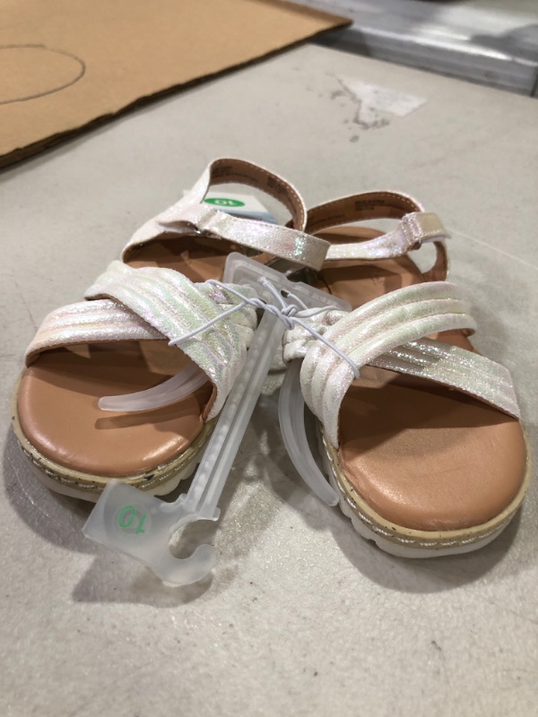 Photo 2 of Cat & Jack Glittery Strap Sandals (Kid's Size 10)