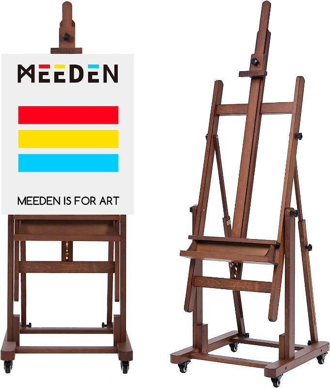 Photo 1 of **MISSING HARDWARE**
MEEDEN Extra Large Heavy-Duty H-Frame Studio Easel - 