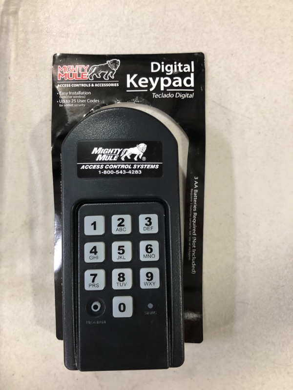 Photo 5 of Mighty Mule Wireless Digital Keypad (FM137) **NOT TESTED** *MISSING BATTERY COVER*