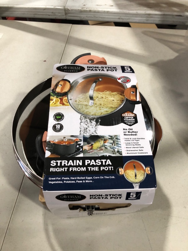 Photo 2 of **SEE NOTES**
Gotham Steel 2-pc. Aluminum Non-Stick Pasta Pot ***LOOKS BRAND NEW***