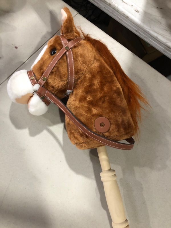 Photo 2 of  Plush Stick Horse Brown **STOCK IMAGE REFER. ONLY/SEE PHOTOS** *PROD. SIMILAR*
