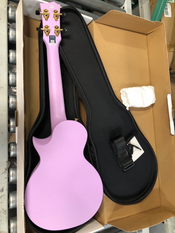 Photo 3 of Enya Tenor Ukulele 26 Inch Carbon Fiber Cutaway Travel Ukelele Purple Acoustic