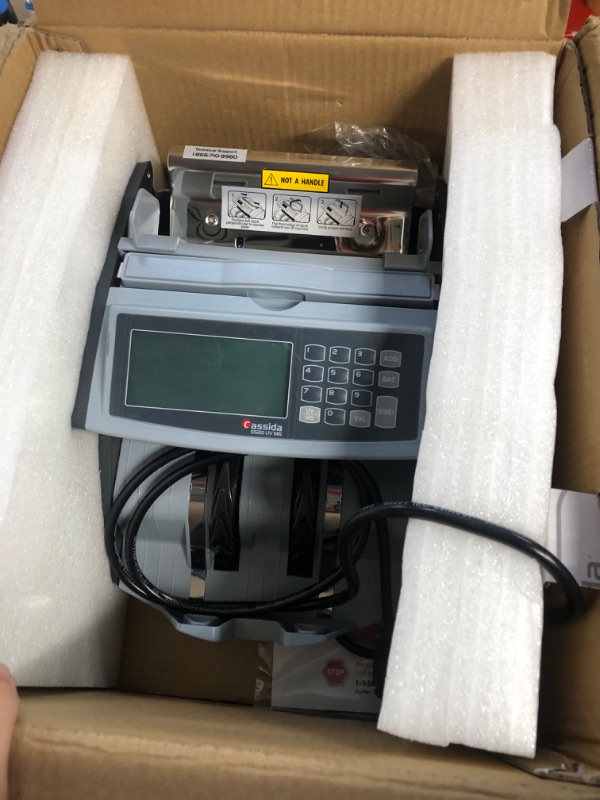 Photo 2 of Cassida 5520 UV/MG - USA Money Counter with ValuCount, UV/MG/IR Counterfeit Detection, Add and Batch Modes - Large LCD Display & Fast Counting Speed 1,300 Notes/Minute UV/MG Counterfeit Detection Detection