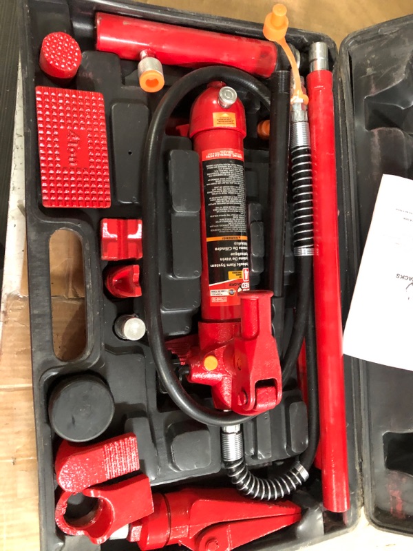 Photo 2 of BIG RED T70401S Torin Portable Hydraulic Ram: 4 Ton (8,000 lb) Capacity, Red