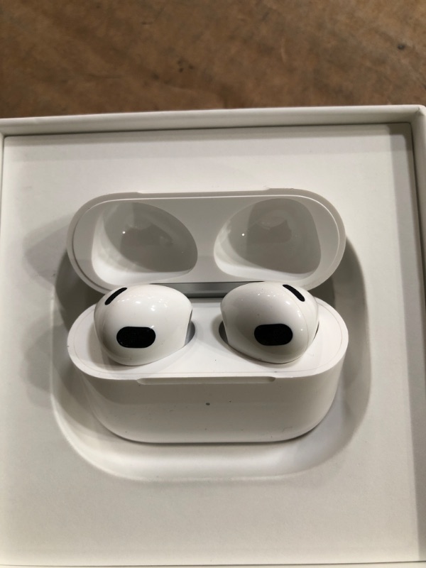 Photo 2 of Apple AirPods (3rd Generation) Wireless Earbuds with Lightning Charging Case.