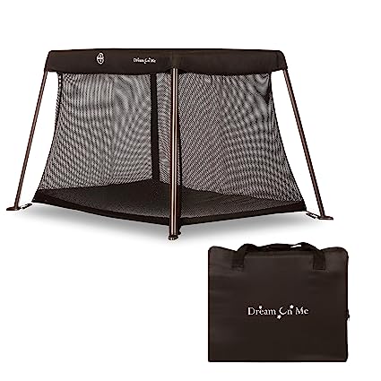 Photo 1 of Dream On Me Travel Light Playard In Black, Lightweight, Portable And Easy To Carry Baby Playard, Indoor And Outdoor - With A Soft And Comfortable Mattress Pad Black Playard