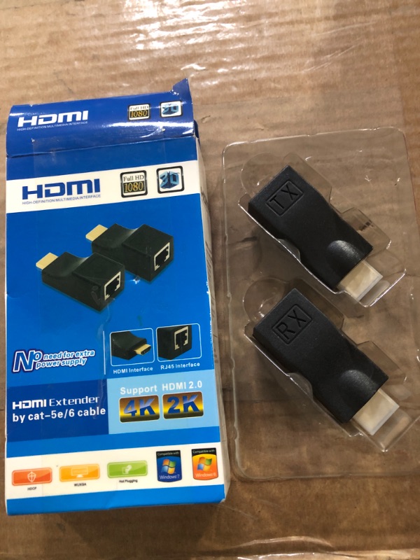 Photo 2 of Paddsun HDMI Extender 1080P 30M HDMI to RJ45 Network Cable Extender Converter 