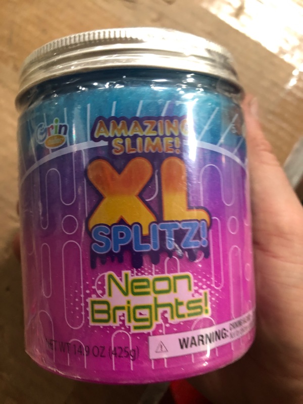 Photo 2 of AMAZING SLIME XL SPLITZ NEON BRIGHTS BLUE/PINK