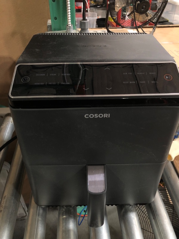 Photo 2 of *DAMAGED/PARTS ONLY*COSORI Dual Blaze Air Fryer 6.8QT, 6+6 Presets, 1750W Pro Dark Gray