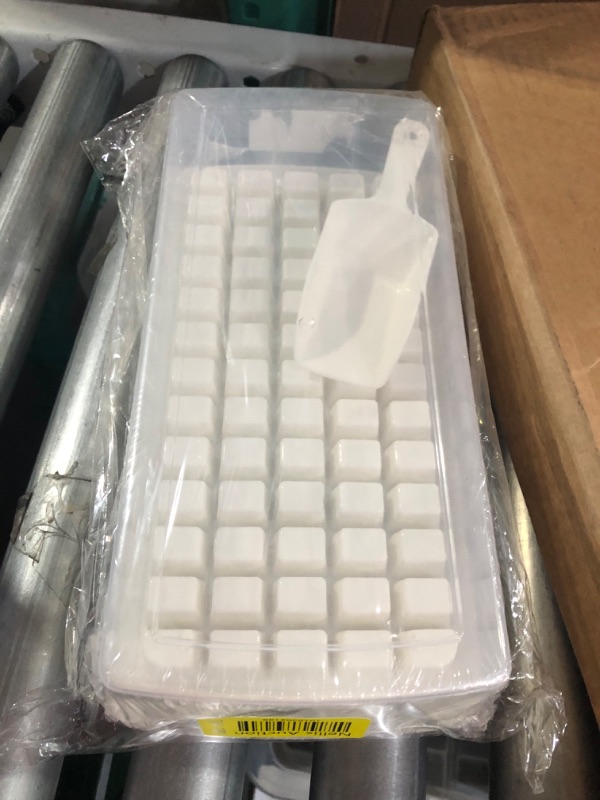 Photo 2 of Ice Cube Tray with Lid and Bin - BPA Free Ice Trays for Freezer with No Spill Cover