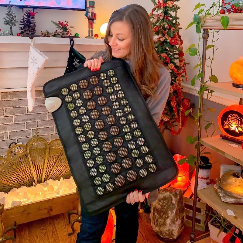 Photo 1 of **STOCK IMAGE FOR REFERENCE ONLY** Far Infrared Heating Pad, Natural Jade and 2 Different Tourmaline Heating Pad