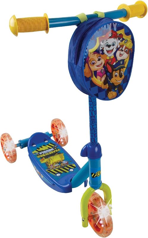 Photo 1 of **FOR PARTS OR REPAIR**MISSING PARTS**
PlayWheels PAW Patrol 3-Wheel Scooter with Light Up Wheels