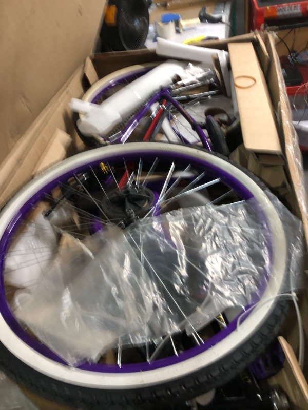 Photo 3 of ***Parts Only***Schwinn Disney Queen Adult Classic Cruiser Bike, 26-Inch Wheels, Low Step Through Steel Frame, Single Speed, Large Saddle, Coaster Brakes, Multiple Colors Purple One Size