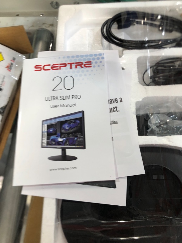 Photo 5 of ++Tested & Works see photo++  Sceptre 20" 1600x900 75Hz Ultra Thin LED Monitor 2x HDMI VGA Built-in Speakers, 170° (Horizontal) / 160° (Vertical) 