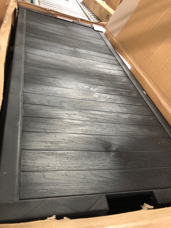 Photo 1 of **FOR PARTS OR REPAIR**
YITAHOME Large Deck Box, Outdoor Storage Container 114 Gallon - Black  Outdoor Pillows, Pool Supplies, Garden Tools, Furniture and Sports Equipment, Water-resistant, Lockable -BLACK