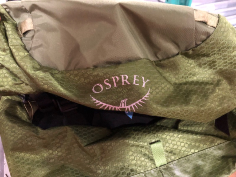 Photo 2 of +Minor damage zipper missing handle part+ Osprey Atmos AG 50 Men's Backpacking Backpack Mythical Green Small/Medium